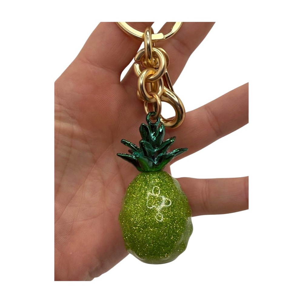 Green Pineapple Bag Charm or Keychain